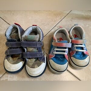 See Kai Run camo and blue sneakers 2 pairs toddlers